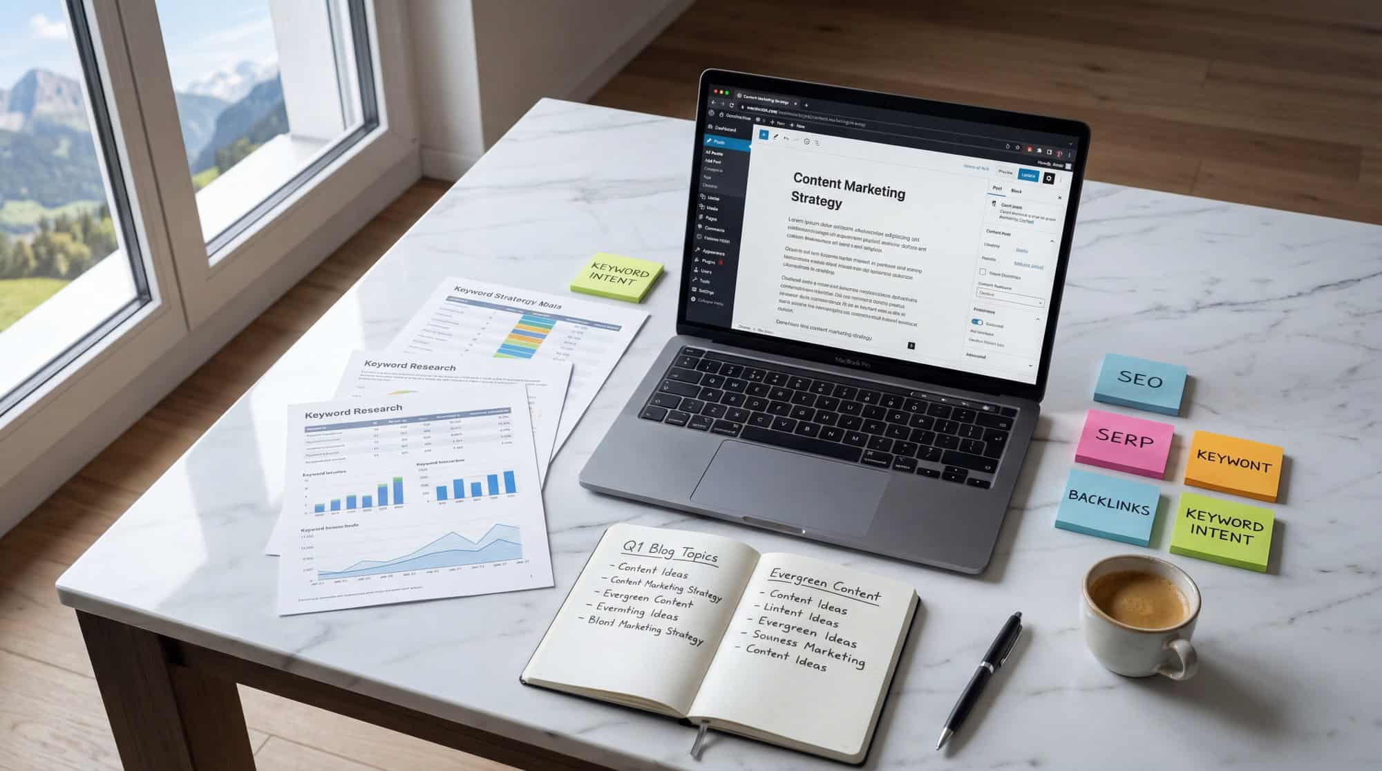 SEO Agentur Schweiz 1 Content-Strategie und SEO-Planung in einem Schweizer Büro